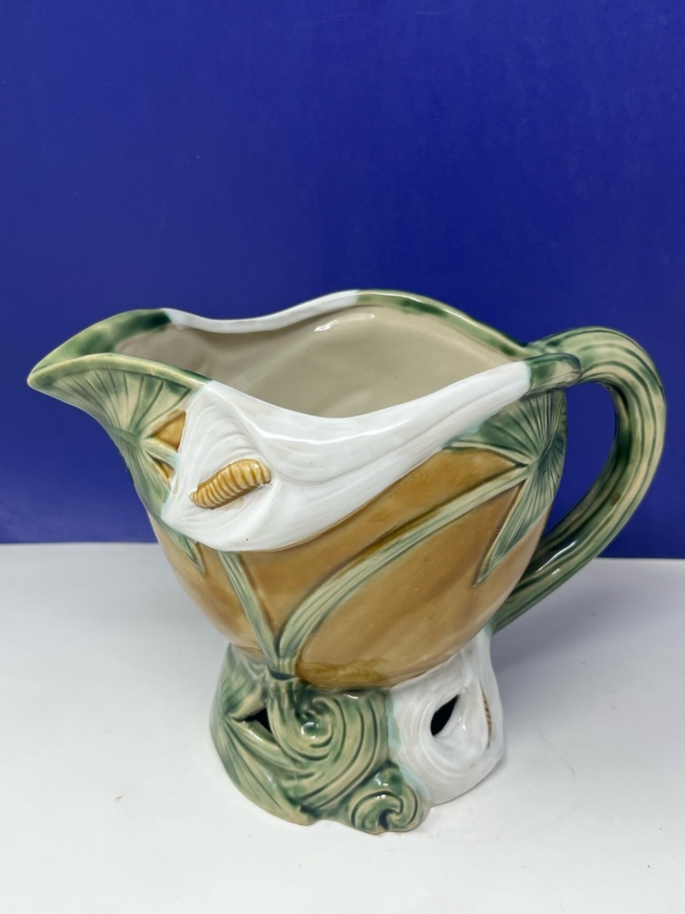 McCoy Pottery Ceramic Calla Lily Pitcher Botanical Charm